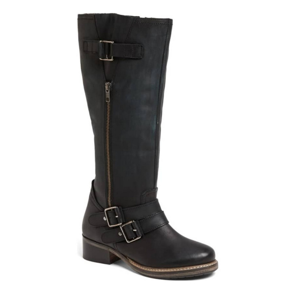 Seychelles Shoes - Black Leather Moto Boots